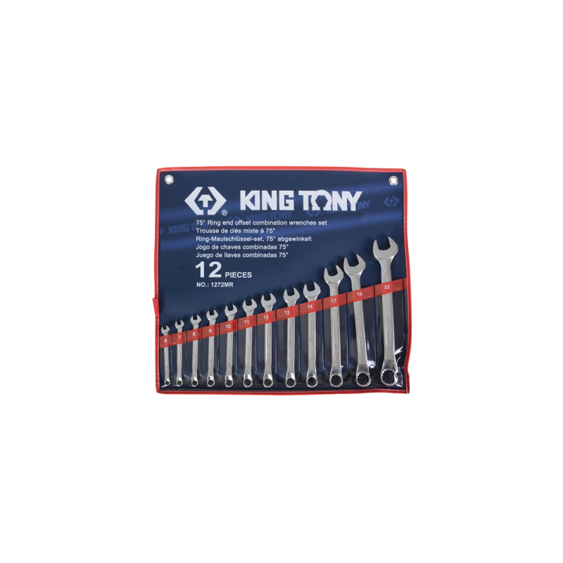 KING TONY 12 (un.) Offset Combination Wrench Set 1272MR KING TONY 12 (un.) Offset Combination Wrench Set 1272MR