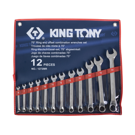KING TONY 12 (un.) Offset Combination Wrench Set 1272MR