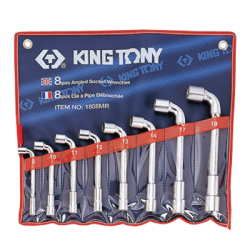 KING TONY 8 (un.) Angled Socket Wrench Set 1808MR