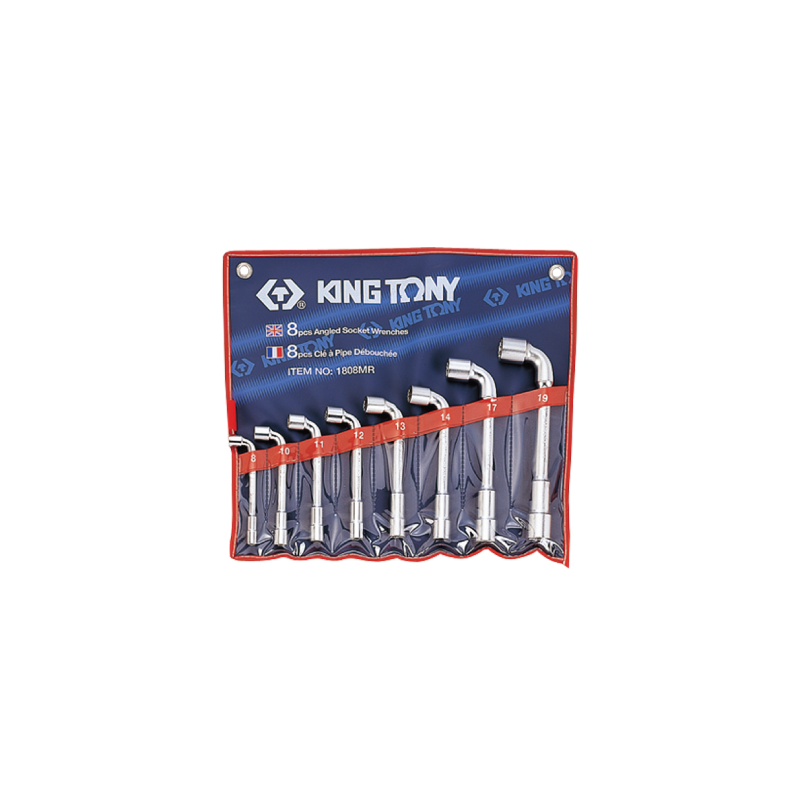 KING TONY 8 (un.) Angled Socket Wrench Set 1808MR KING TONY 8 (un.) Angled Socket Wrench Set 1808MR