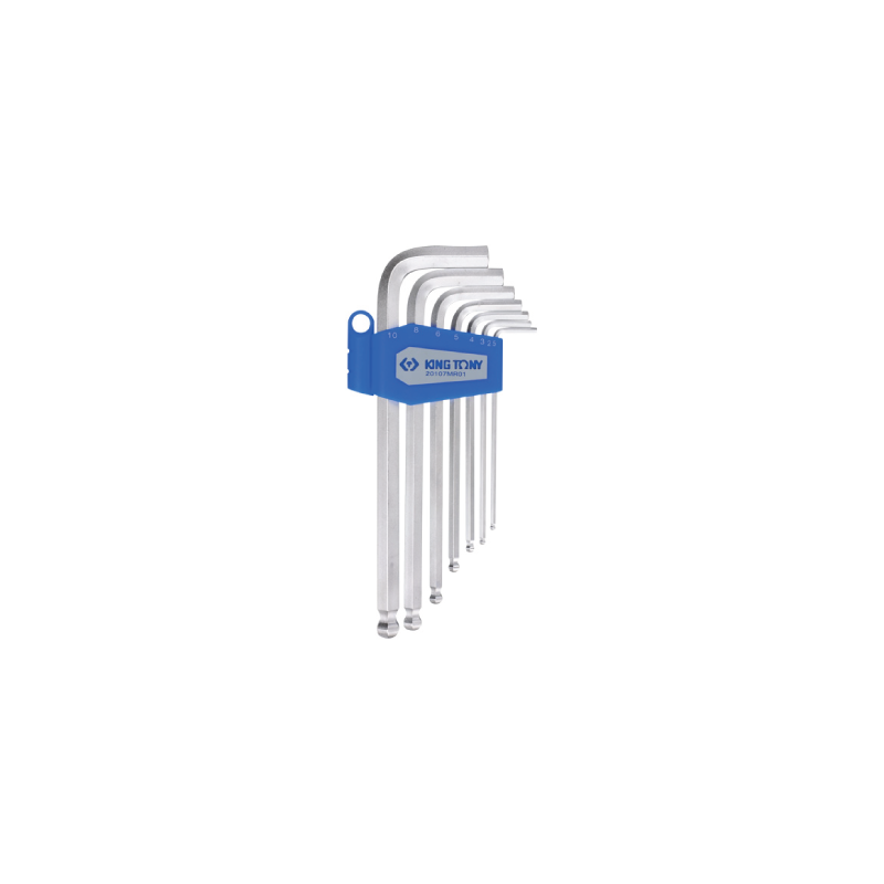 KING TONY 7 (un.) Long Ball Point Hex Key Set 20107MR01 KING TONY 7 (un.) Long Ball Point Hex Key Set 20107MR01