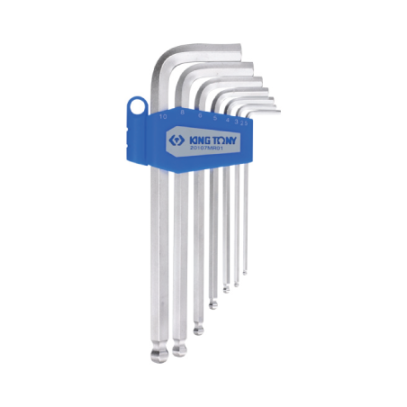 KING TONY 7 (un.) Long Ball Point Hex Key Set 20107MR01
