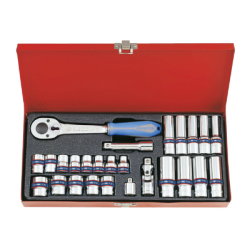 KING TONY 3/8' Socket Set 26 (un.) 3027MR