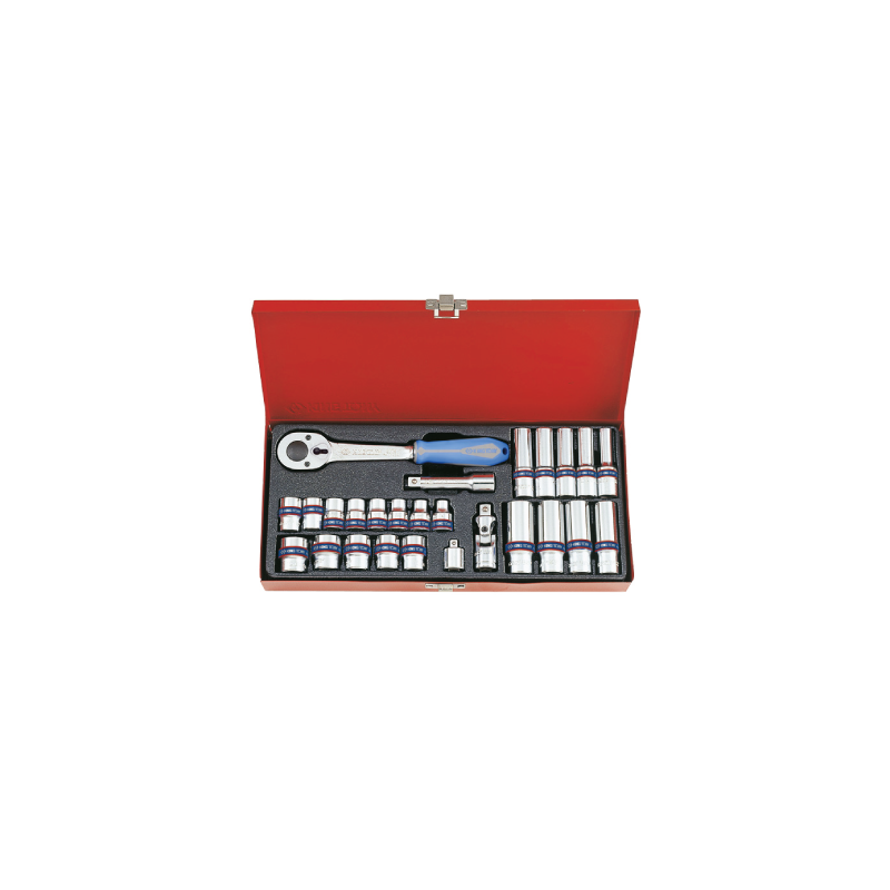 KING TONY 3/8' Socket Set 26 (un.) 3027SR