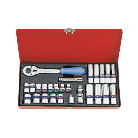 KING TONY 3/8' Socket Set 26 (un.) 3027SR
