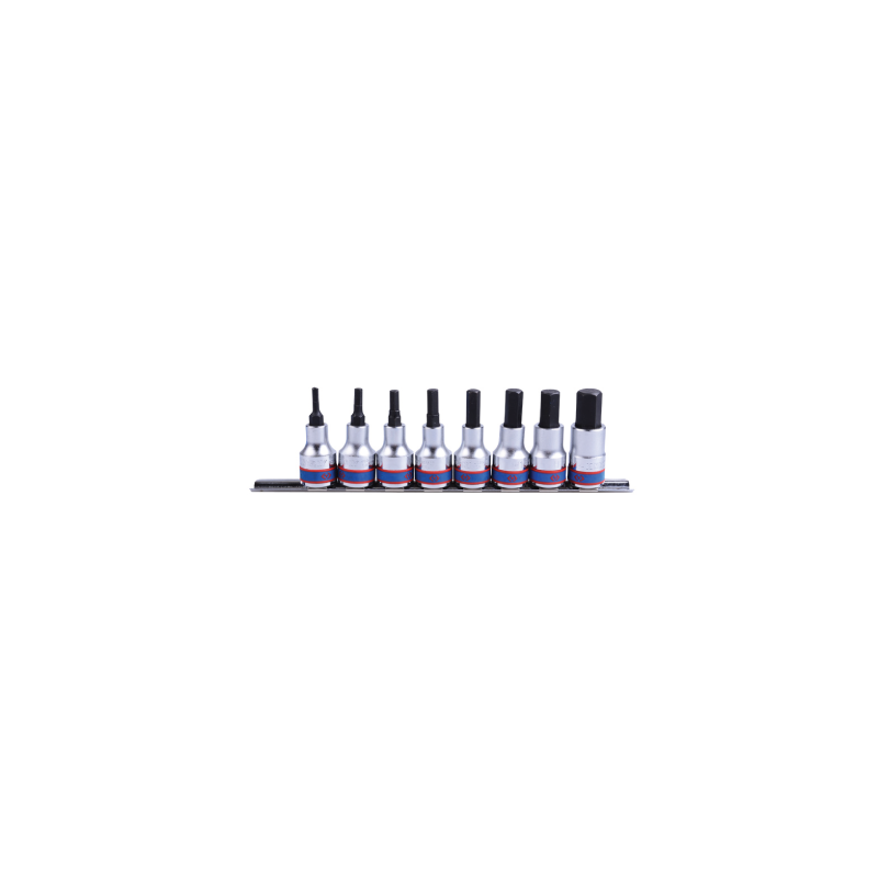 KING TONY 3/8' Socket Set on Rail 210 mmL - 8 (un.) KING TONY 3/8' Socket Set on Rail 210 mmL - 8 (un.)