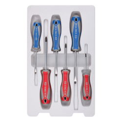 KING TONY Slotted and PHILLIPS® Screwdriver Set - 6 (un.)