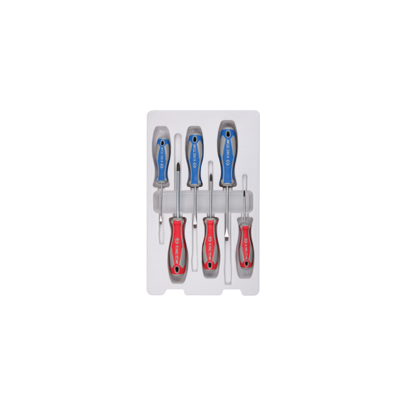 KING TONY Slotted and PHILLIPS® Screwdriver Set - 6 (un.) KING TONY Slotted and PHILLIPS® Screwdriver Set - 6 (un.)