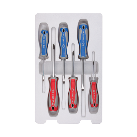 KING TONY Slotted and PHILLIPS® Screwdriver Set - 6 (un.)