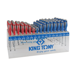 KING TONY Standard Screwdriver Set with Shelf - 96 (un.)