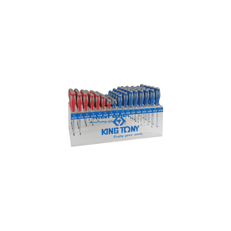 KING TONY Standard Screwdriver Set with Shelf - 96 (un.) KING TONY Standard Screwdriver Set with Shelf - 96 (un.)