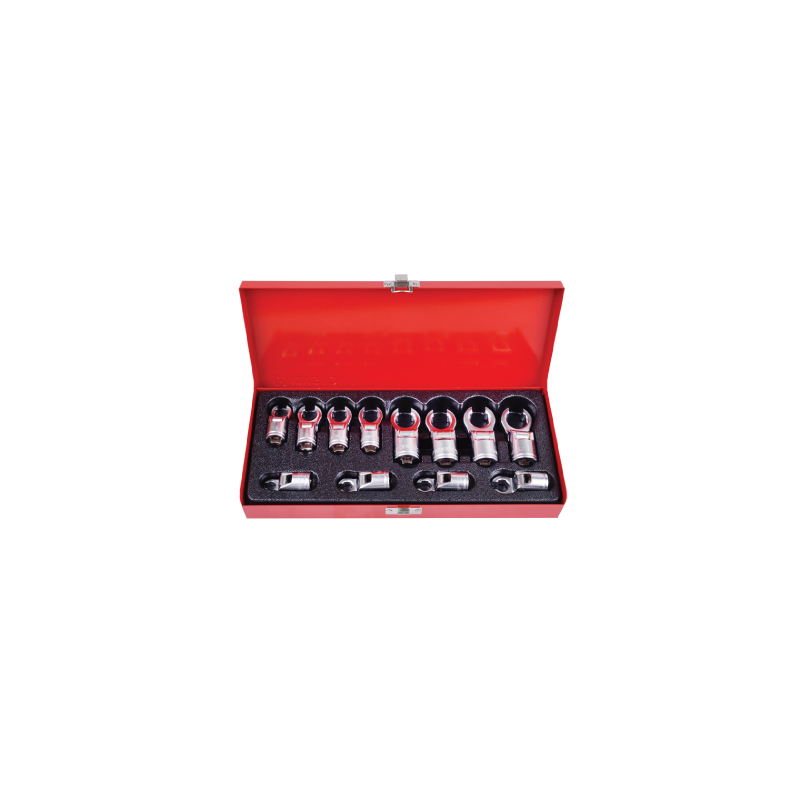 KING TONY 3/8' Flexible Crowfoot Socket Wrench & Set - 12 (un.) KING TONY 3/8' Flexible Crowfoot Socket Wrench & Set - 12 (un.)