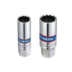 KING TONY 20.8mm Spark Plug Socket 12 Points Rubber