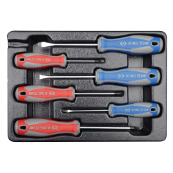 KING TONY 6 Pieces Slotted and PHILLIPS® Screwdriver Module Set