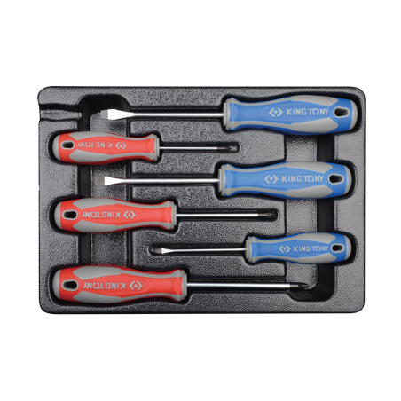 KING TONY 6 Pieces Slotted and PHILLIPS® Screwdriver Module Set