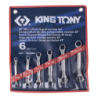 KING TONY 6 (un.) 45° Offset Ring Wrench Set 1626MR