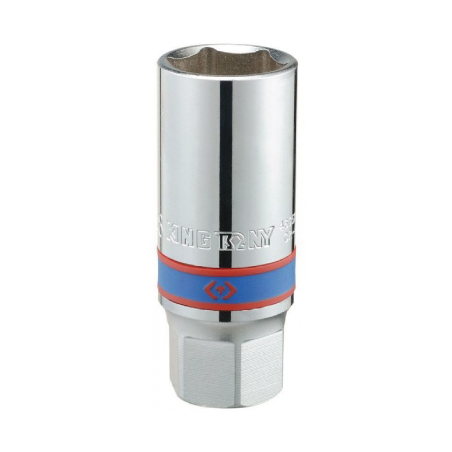 KING TONY 13/16' 20.8 mm 6 Points Spark Plug Socket - Rubber Inside Sleeve