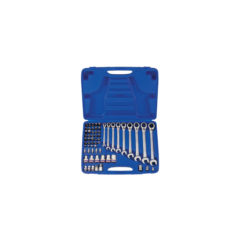 KING TONY Speed Wrench Set with TORX® Socket Set and Adapters 62 (un.) 91262MR KING TONY Speed Wrench Set with TORX® Socket Set and Adapters 62 (un.) 91262MR