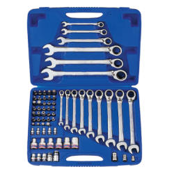 KING TONY Speed Wrench Set with TORX® Socket Set and Adapters 68 (un.) 91268MR