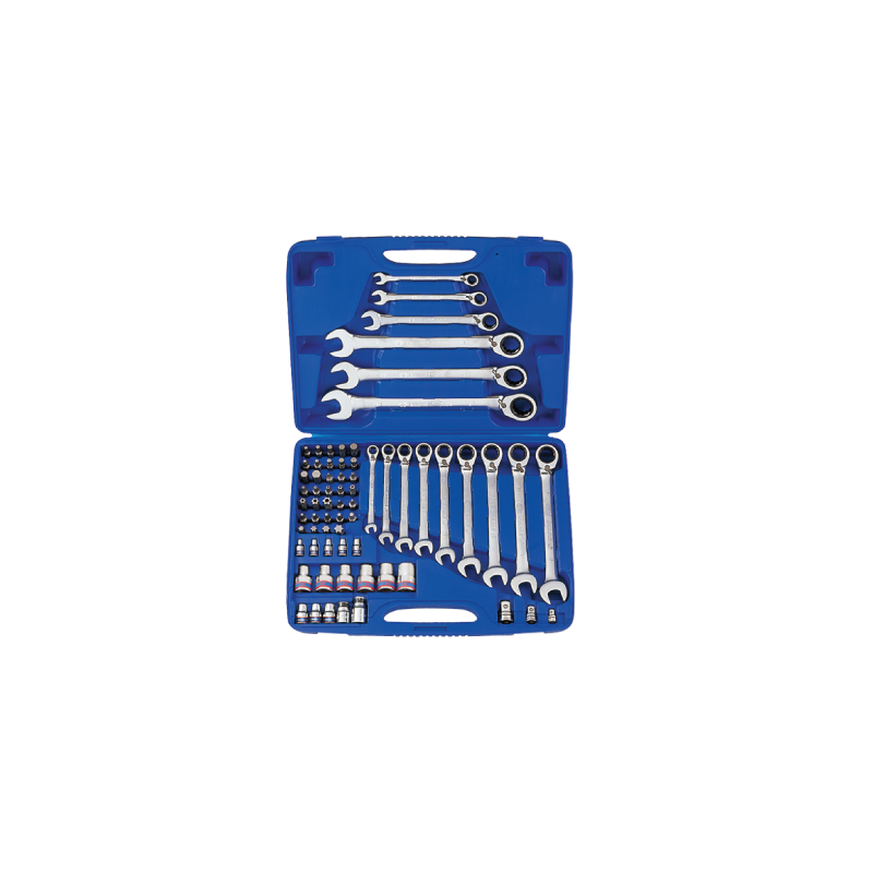KING TONY Speed Wrench Set with TORX® Socket Set and Adapters 68 (un.) 91268MR