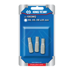 KING TONY 3 (un.) 1/4'' Hex Bit Set