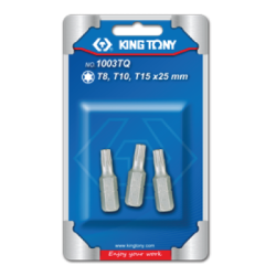Juego de Puntas de Atornillamiento 1/4' TORX® 3 (un.) KING TONY