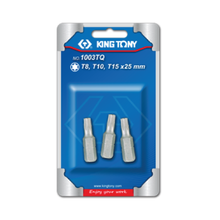 Juego de Puntas de Atornillamiento 1/4' TORX® 3 (un.) KING TONY