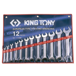 KING TONY 12 (un.) Open End Wrench Set 1112MR