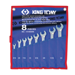 KING TONY 8 (un.) Open-side Speed Wrench Set 14108SRN