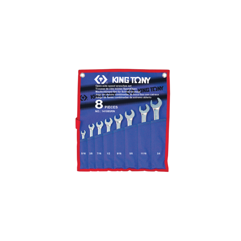 KING TONY 8 (un.) Open-side Speed Wrench Set 14108SRN