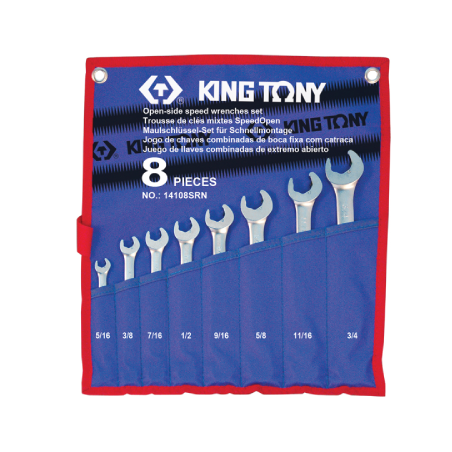 KING TONY 8 (un.) Open-side Speed Wrench Set 14108SRN