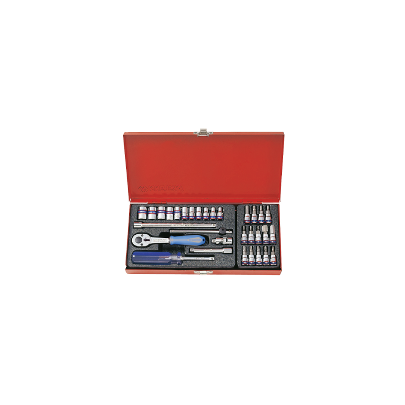 KING TONY 1/4' Socket Set Metric Size 31 (un.) 2531MR KING TONY 1/4' Socket Set Metric Size 31 (un.) 2531MR
