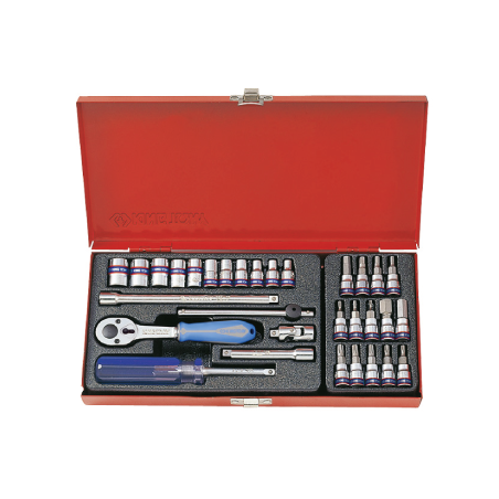 KING TONY 1/4' Socket Set Metric Size 31 (un.) 2531MR