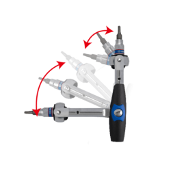 ROQUETE REVERSÍVEL 1/4"CABEÇA ROTATIVA 7
