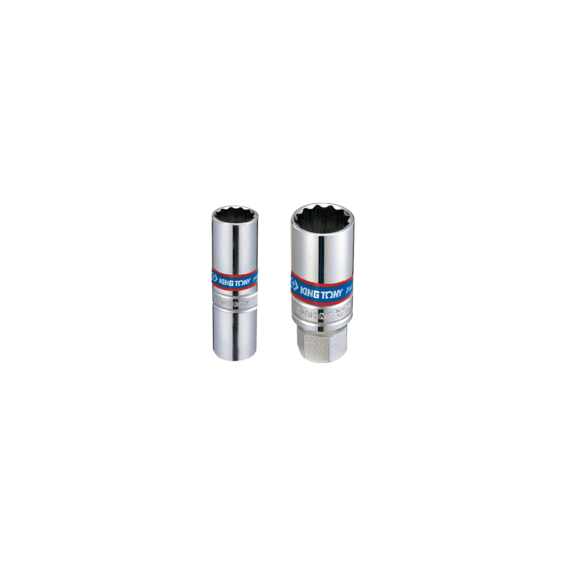 KING TONY 3/8' 12 Points Spark Plug Socket with Rubber Grip 18 mm KING TONY 3/8' 12 Points Spark Plug Socket with Rubber Grip 18 mm