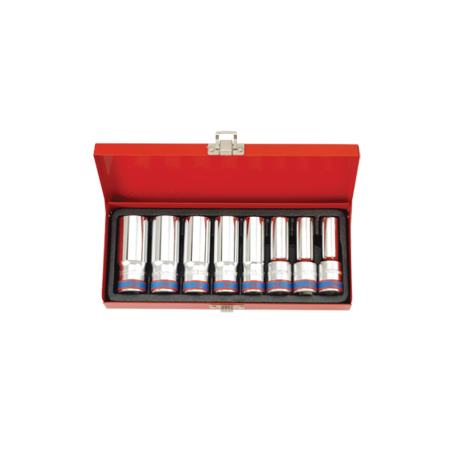 Juego de Llaves de Caja com Punta 1/2” DR - Bi- Hexagon - 8 Piezas KING TONY