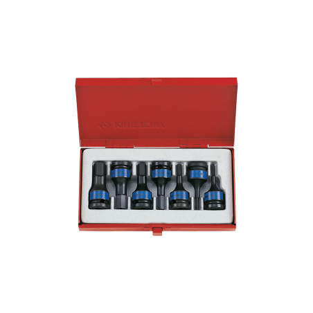 Caja de Vasos de Impacto con Punta Hexagonal 1/2' 7 (un.) 4055M KING TONY