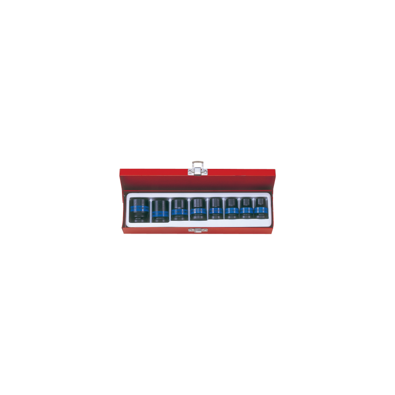 KING TONY 1/2” DR. Thin Wall Impact Metric Socket Set Internal Hexagon 8 Pieces