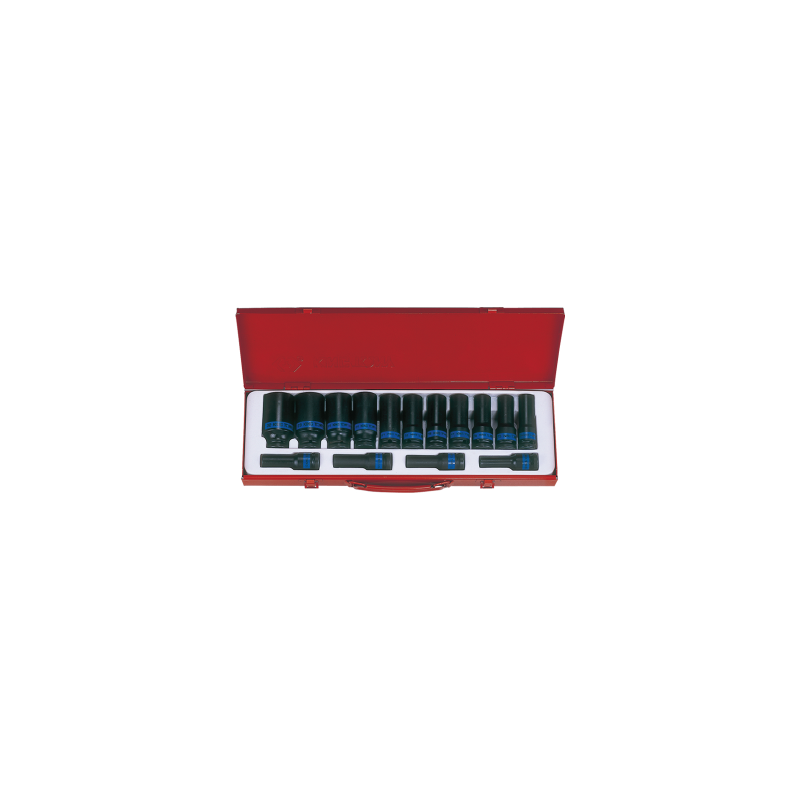 KING TONY 1/2” Impact Socket Set Internal Hexagon Metric Size 15 (un.) 4415MP KING TONY 1/2” Impact Socket Set Internal Hexagon Metric Size 15 (un.) 4415MP