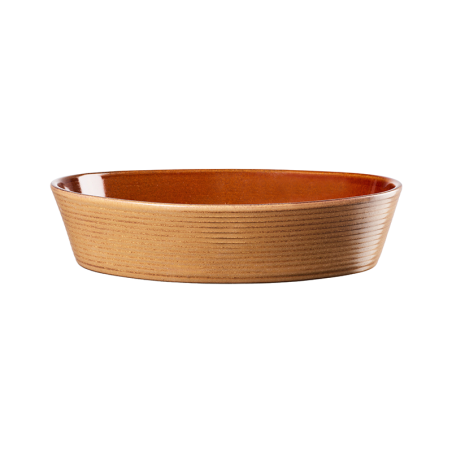 Taça Refratária Oval Castanho 25cm - Kitchen'Art