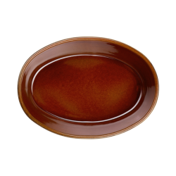 Taça Refratária Oval Castanho 25cm - Kitchen'Art