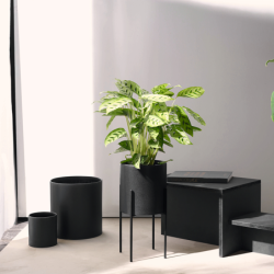Black Cylindre Vase 15cm - Haruko