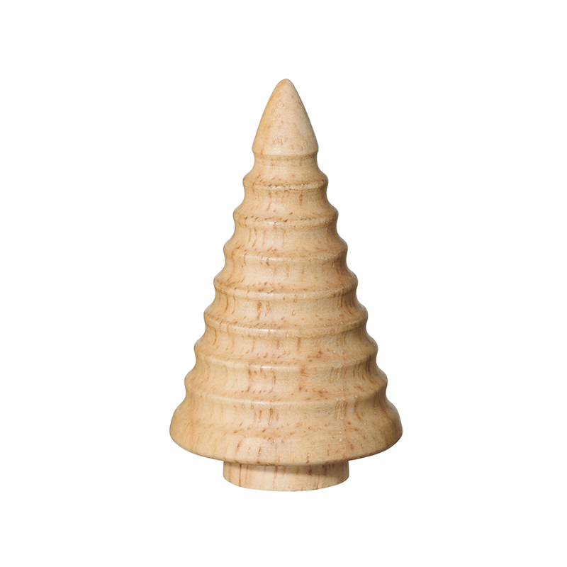 Deco Fir Tree Grooved 5,7cm Natural - Wood Light