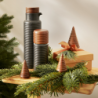 Deco Fir Tree Grooved 5,7cm Acacia - Wood Dark