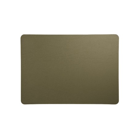Individual de Mesa - Leder Verde Azeitona